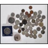 A small collection of pre 1947 and later coins dating from the late 19th Century to include