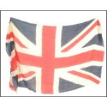 A 20th Century vintage large Union Flag / Union jack flag printed on muslin having stitched seams to