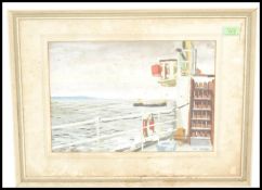 A framed 20th Century oil on board painting by Bristol Savages Louis Ward, the painting of a sand