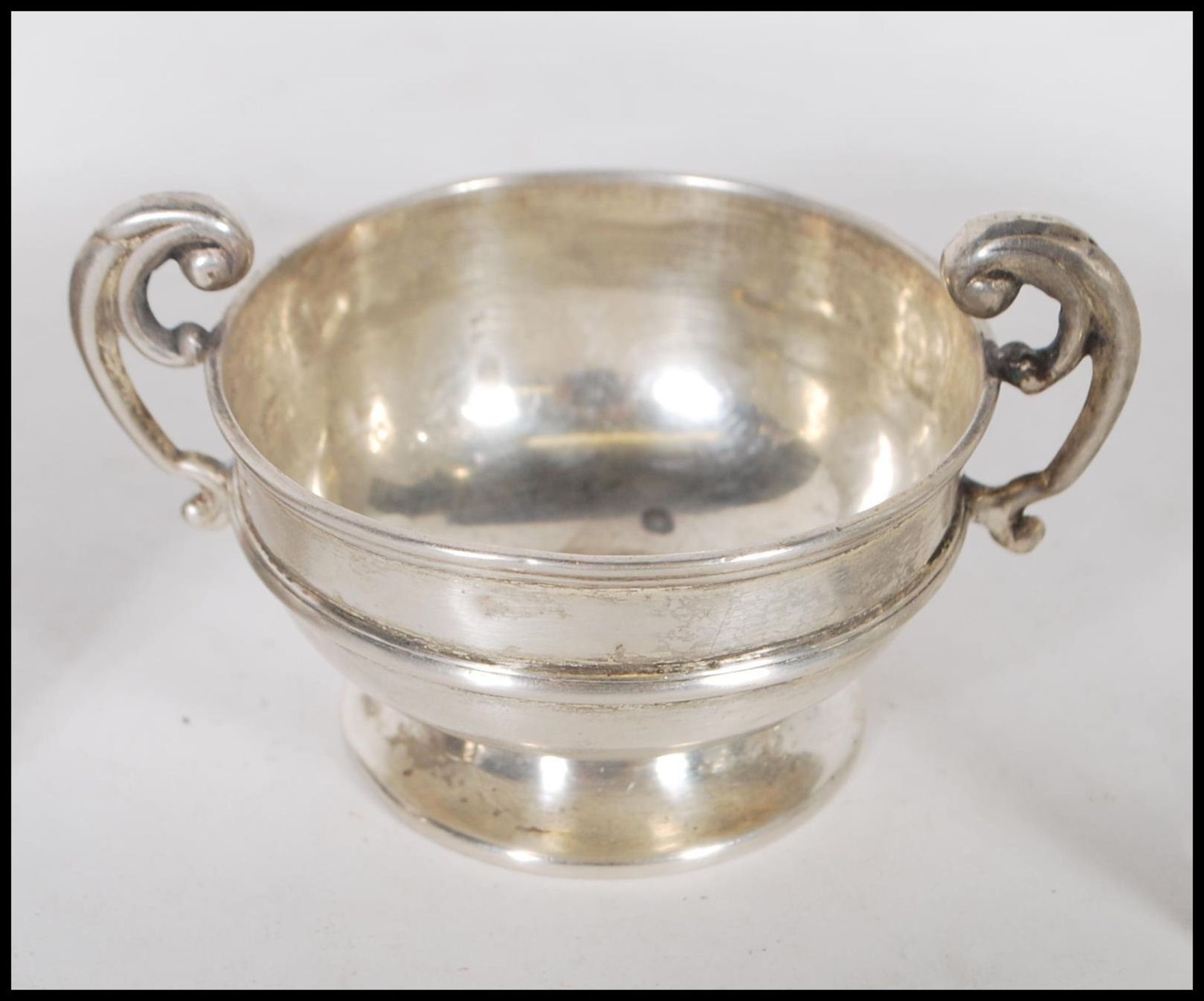 A selection of silver items to include a twin hand - Image 4 of 5