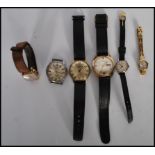 A collection of six vintage mens and ladies wrist