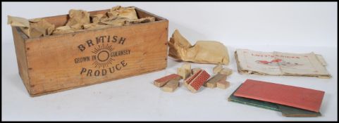 A collection of 20th Century vintage loose Lott's Blocks building bricks to include instruction