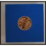 A 22ct gold 1981 Queen Elizabeth II full sovereign. London mint. Weight 8.0g.