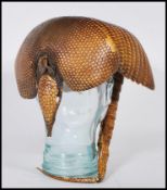 Taxidermy Interest - An early 20th century Armadillo shell with head and tail.