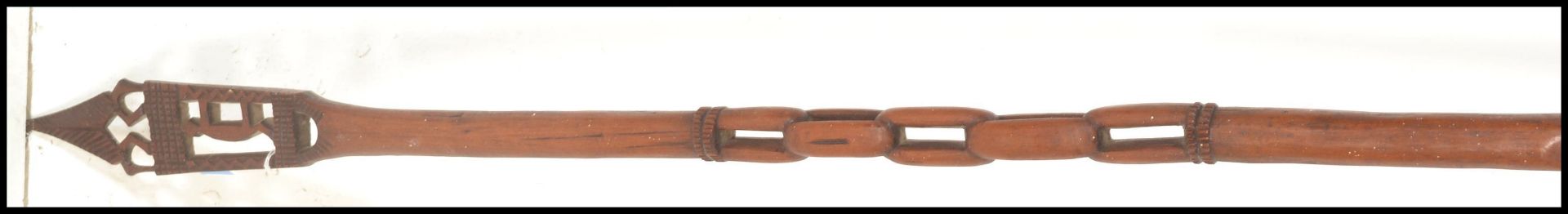 A 20th Century African tribal hardwood ceremonial - Image 3 of 5