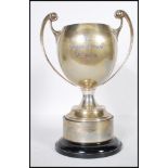 A rare vintage 1960's / 1970's ' Bristol Motorcycle Club ' hallmarked silver trophy engraved ' The