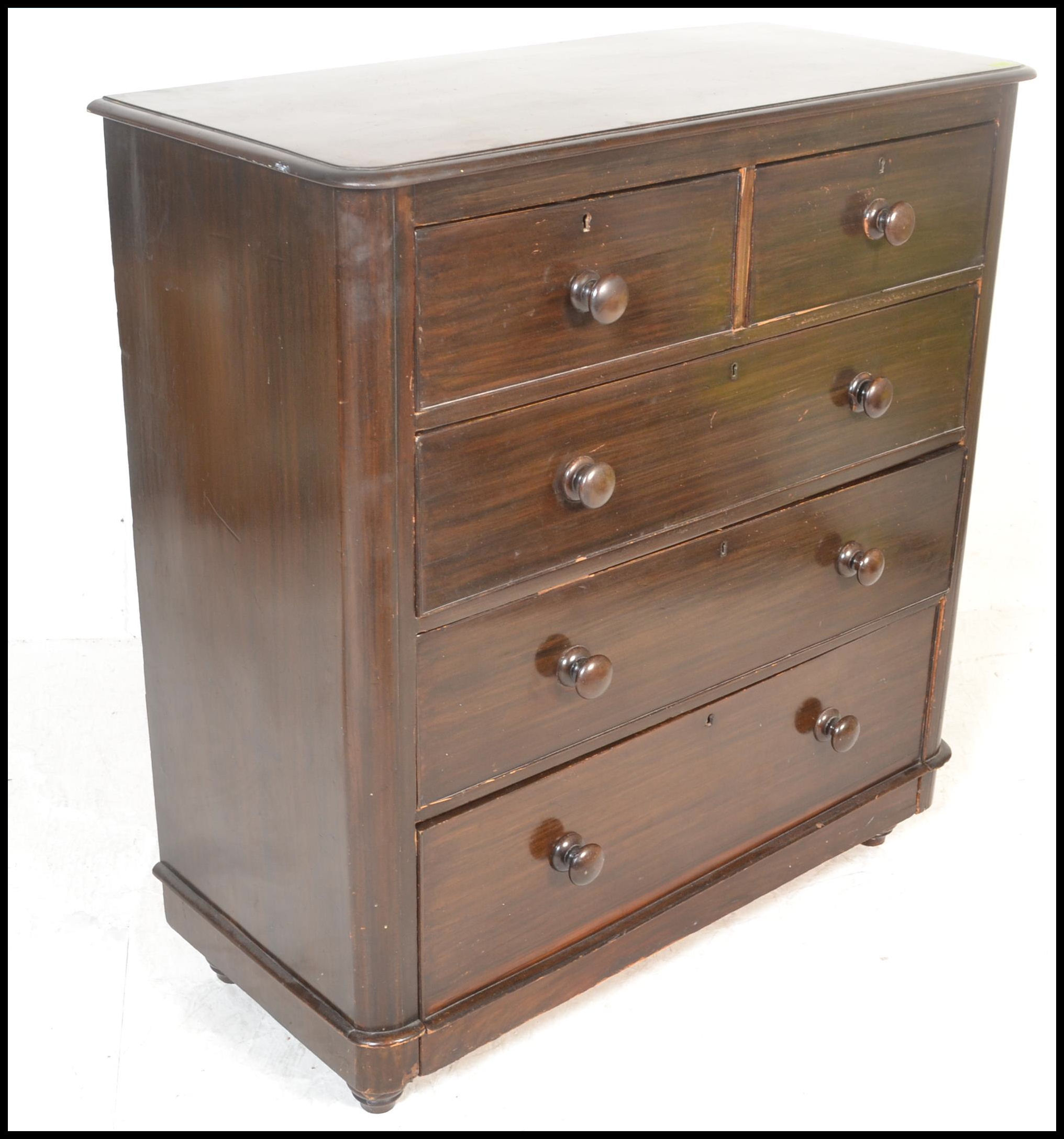 A 19th Century Victorian pine scrumble finish ches - Image 2 of 7