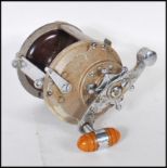 A vintage 20th Century Grice & Young Christchurch Tatler Big Game Sea fishing Reel 4.5" diameter x