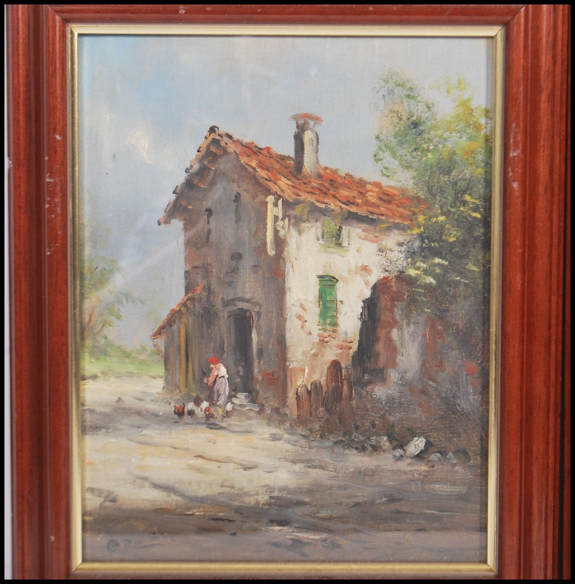 A Brioschi - a pair of 20th century oil on canvas paintings of country scenes, the first being of - Bild 2 aus 7