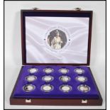 A Royal Mint Coronation Anniversary  Silver Proof Collection. Consisting of twelve silver proof