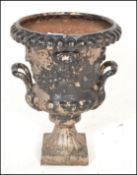 A 19th Century Victorian cast metal Campana urn pl