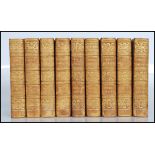 19th Century Georgian books - Nine volumes of The Percy Anecdotes published by T Boys of Ludgate