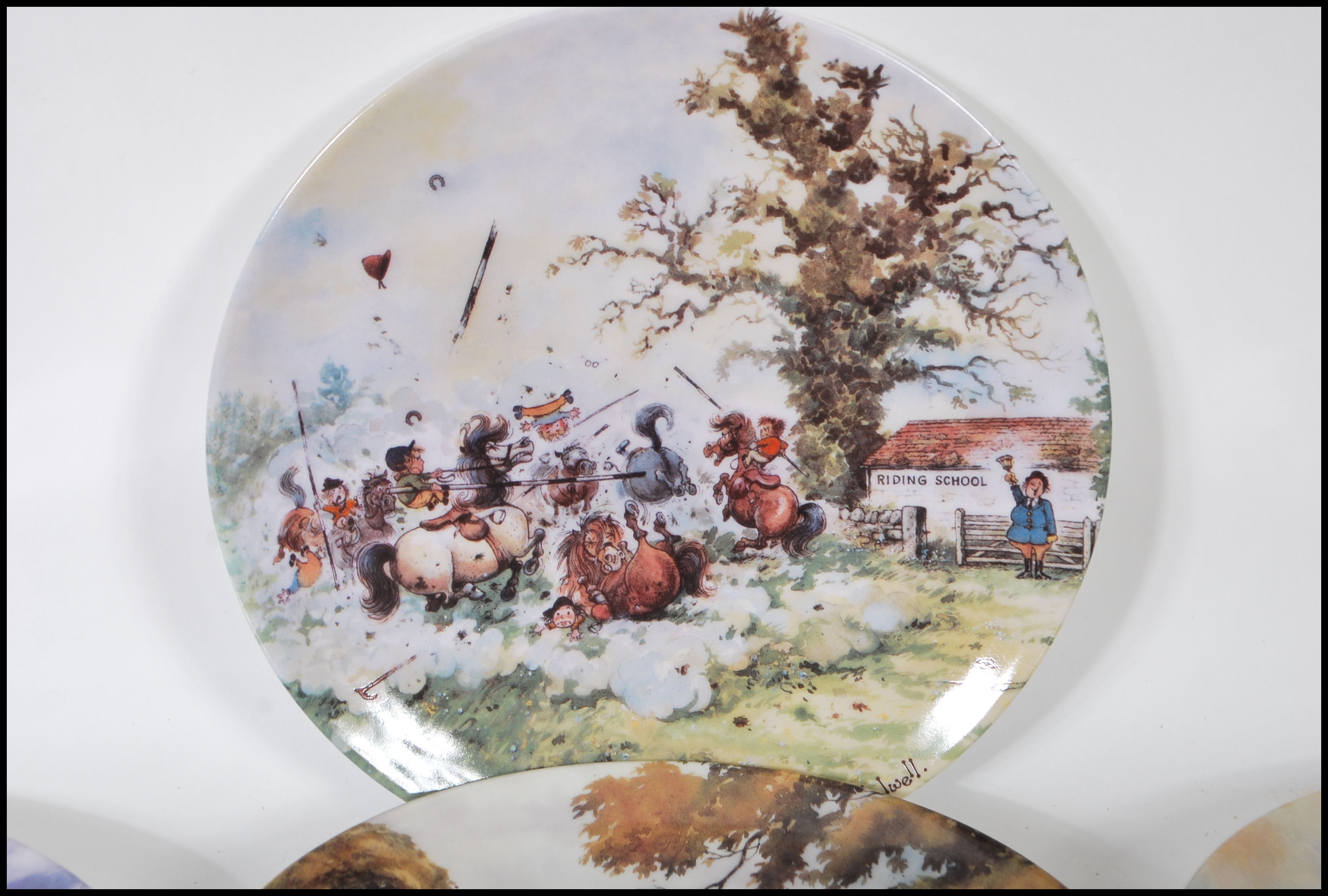 A full set of twelve Danbury Mint Thelwell's Ponies collector's plates with original certificates. - Image 3 of 6