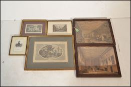 A collection of 19th Century Georgian and Victorian etchings to include after M Bayrer 'Der