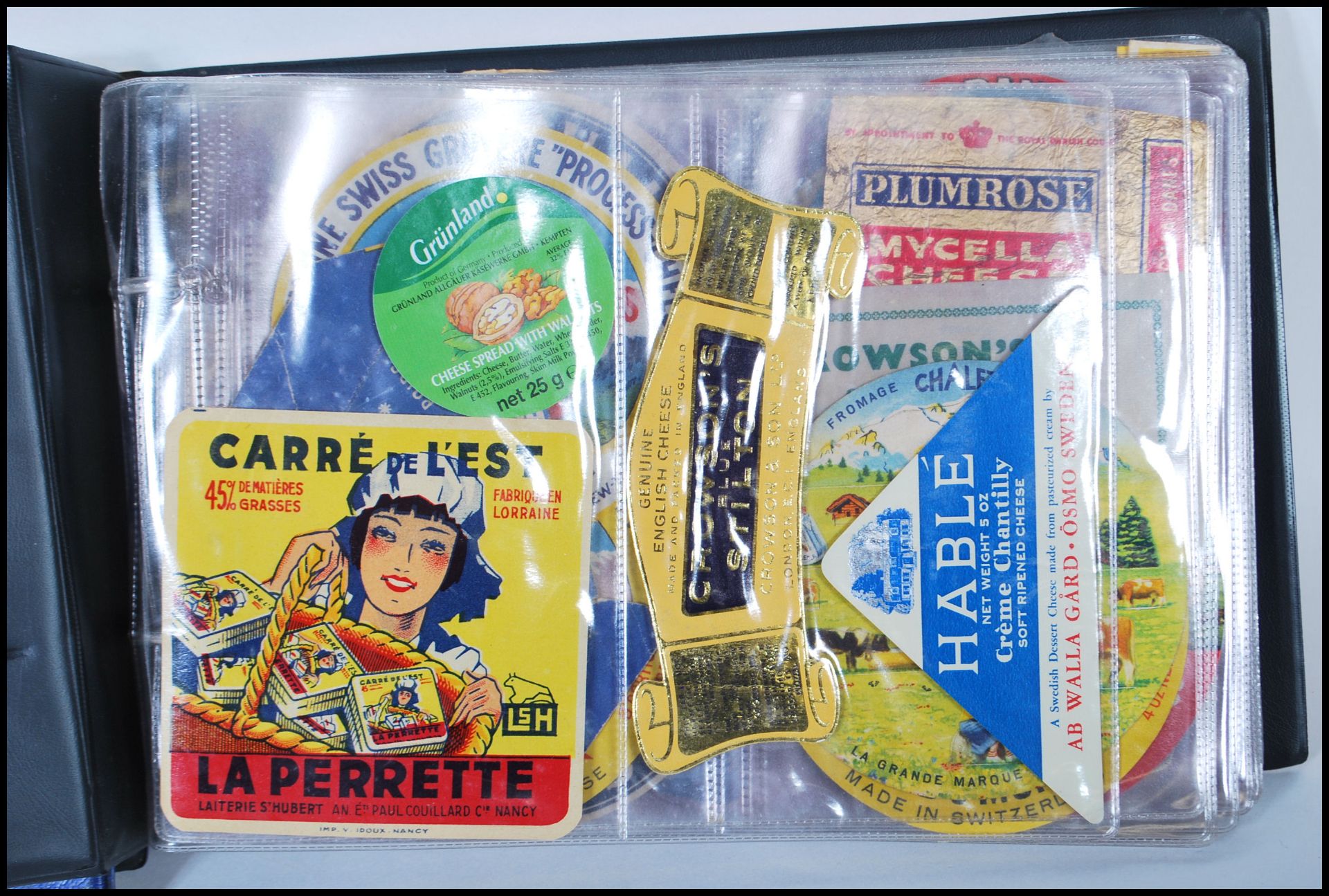 A vast collection of vintage 20th Century Cheese Labels from across Europe and England to include