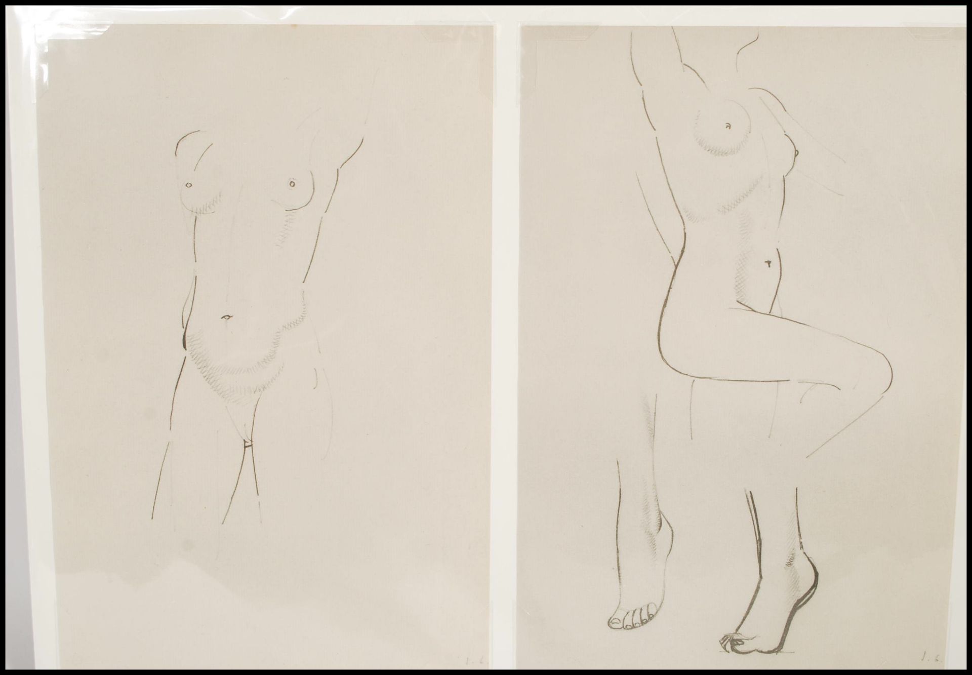Eric Gill (1882-1940) Two pairs of female nudes from Eric Gill. First Nudes Neville Spearman - Bild 2 aus 3