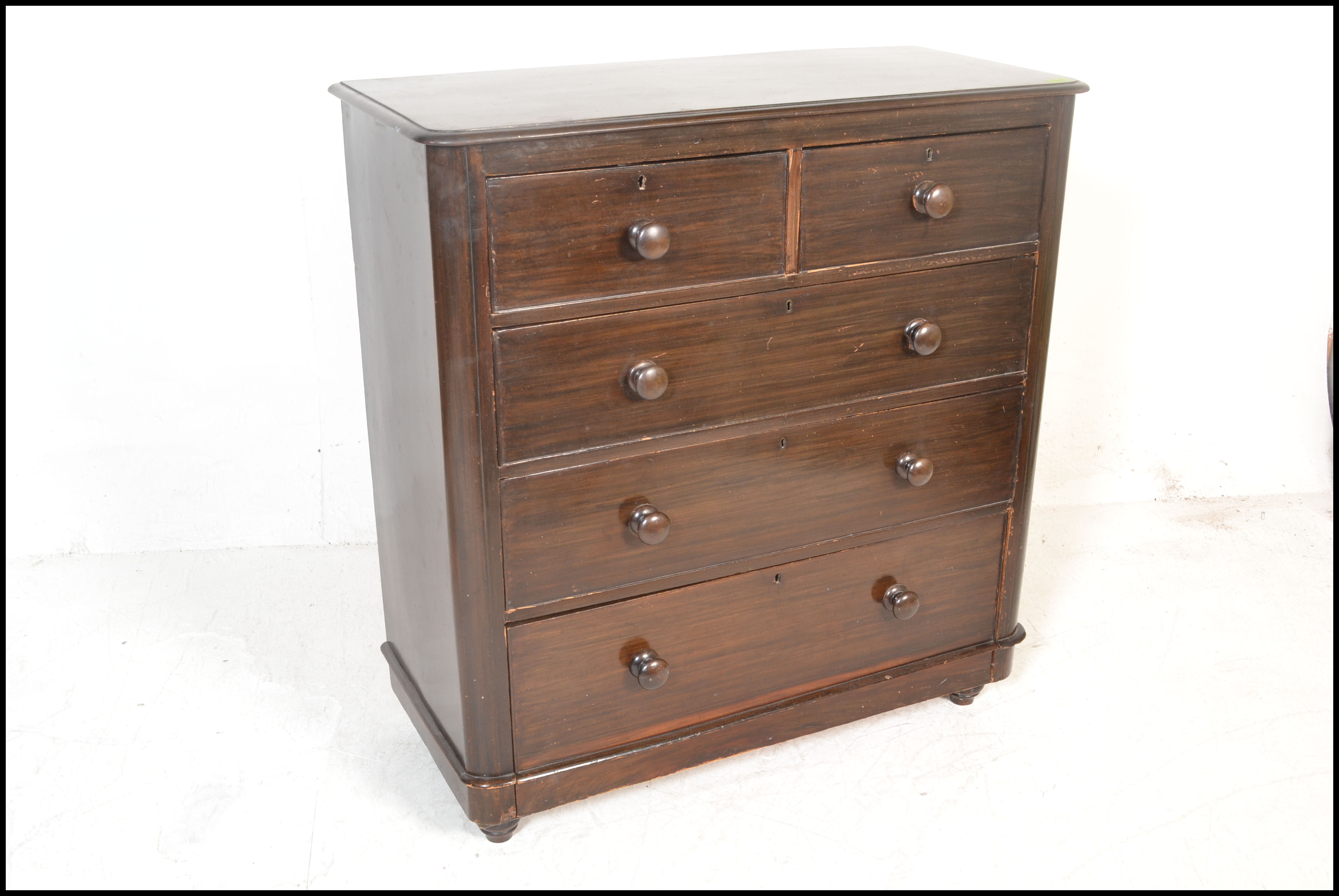 A 19th Century Victorian pine scrumble finish ches - Image 5 of 7