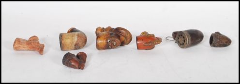 A collection of antique pipe bowls dating from the 19th and early 20th Centuries to include a French