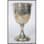 Bobsleigh interest - a rare 1930's silver plated trophy with engraved notation for a Miss Pepler