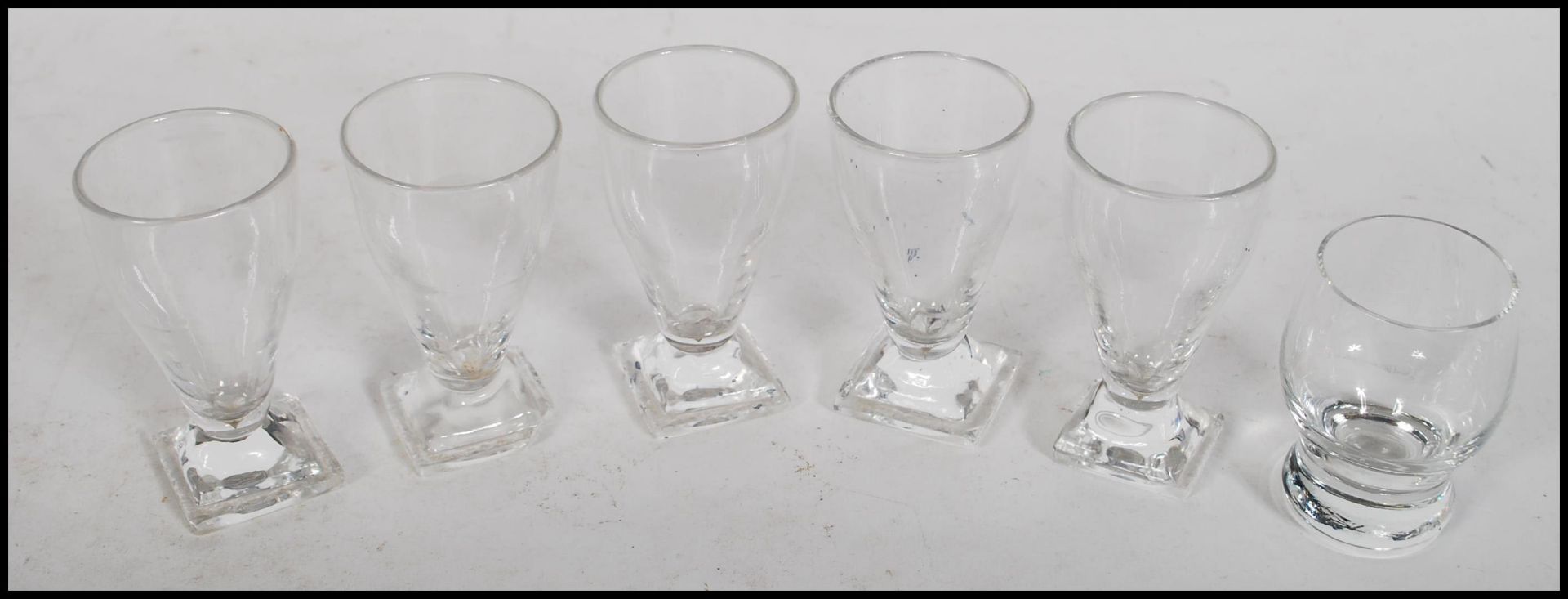 A set of five 19th Century hand blown liqueur / to - Image 2 of 8