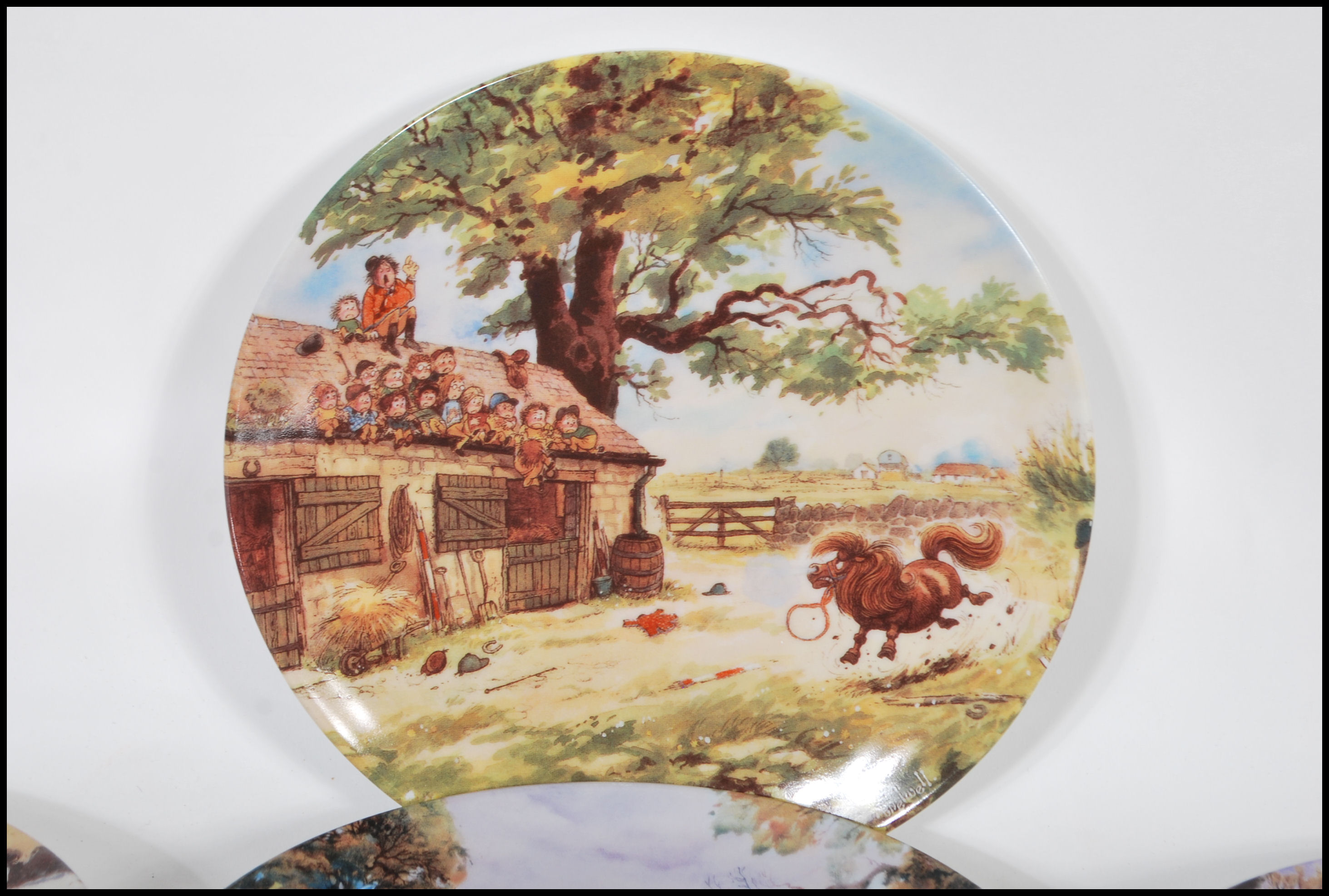 A full set of twelve Danbury Mint Thelwell's Ponies collector's plates with original certificates. - Image 2 of 6