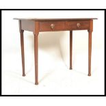 A 19th Century Victorian side table / writing desk, tooled leather skiver to the flared top over two