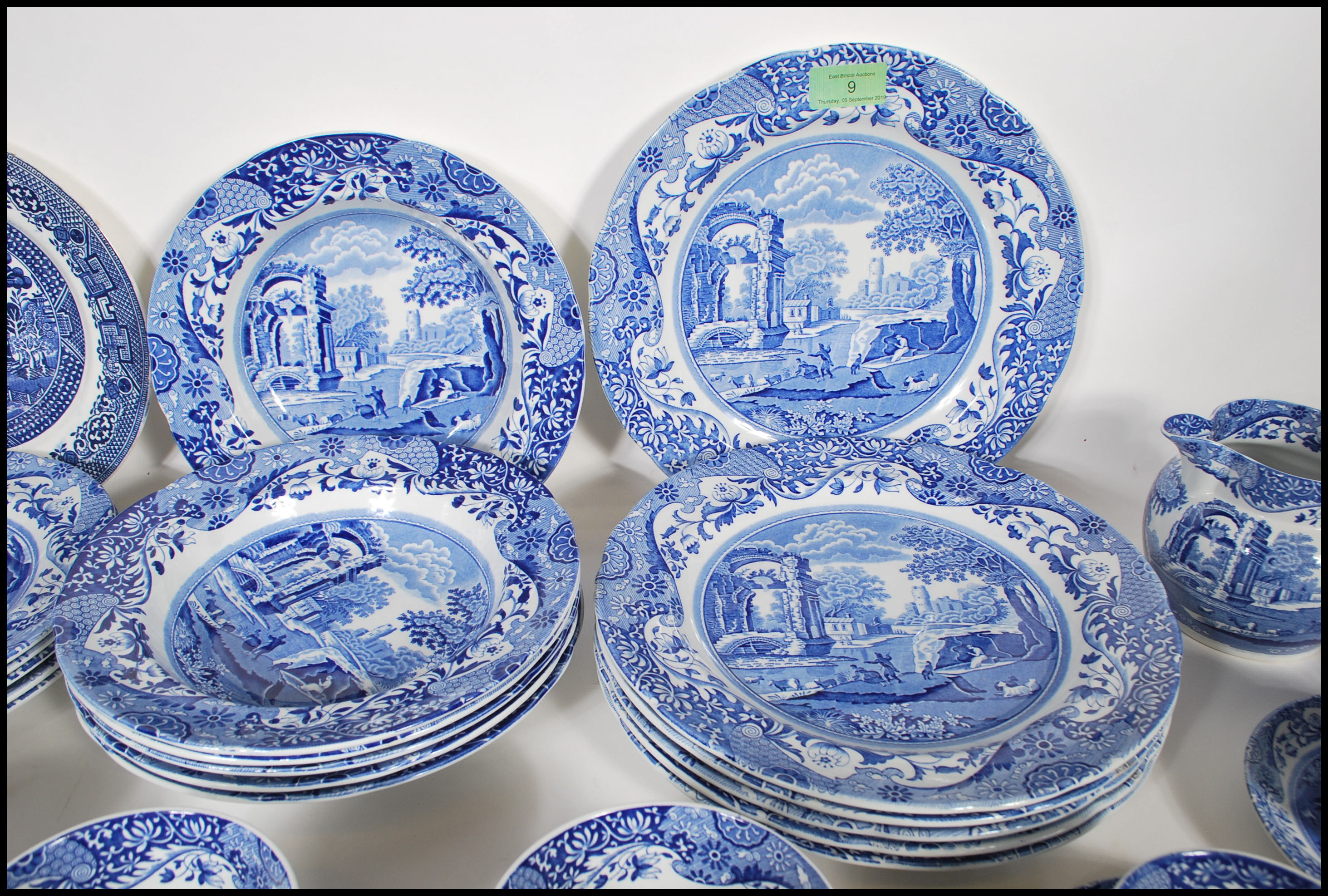 A quantity of 20th Century blue and white printed Spode Italian pattern china wares comprising of - Image 4 of 9