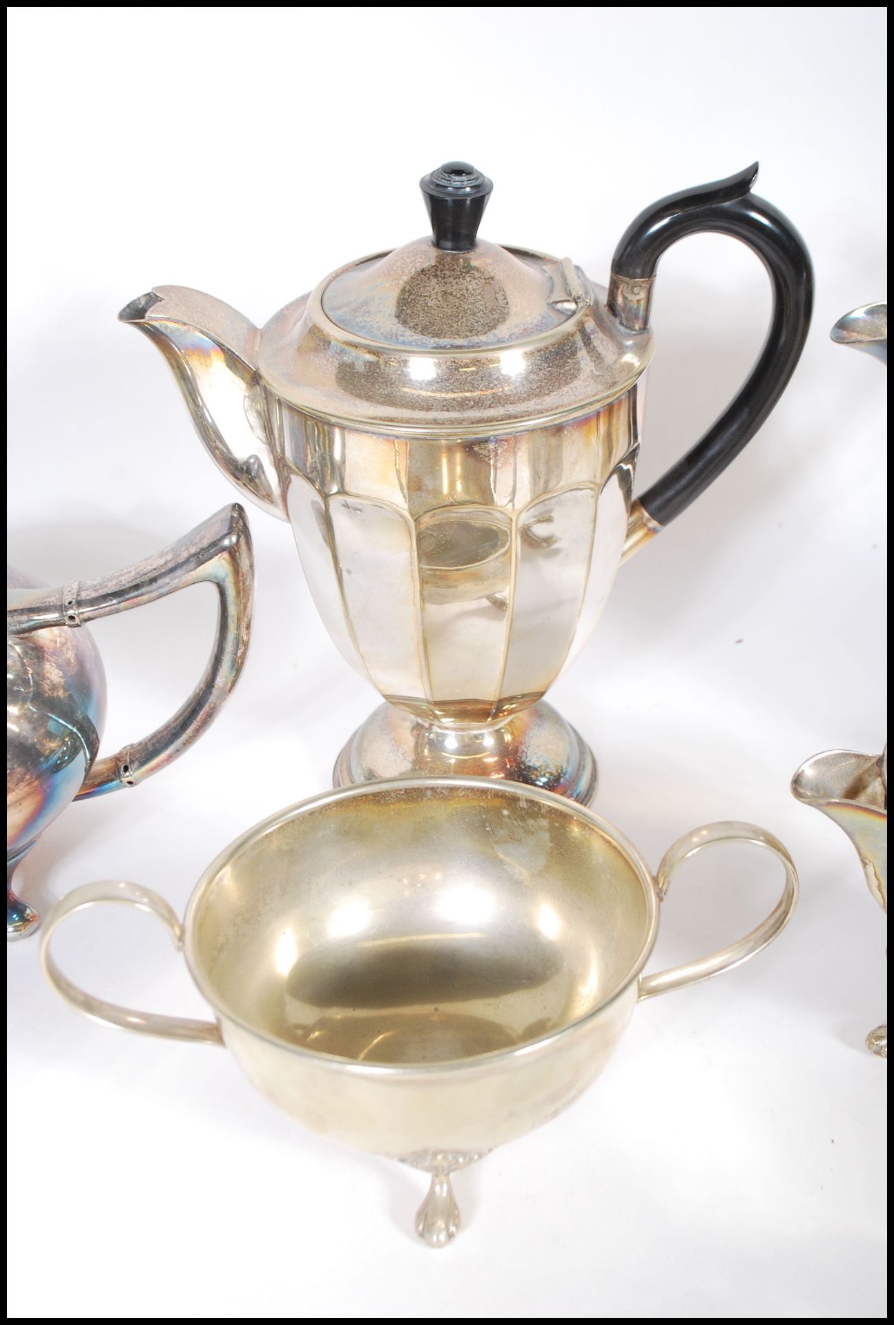 A collection of early 20th Century silver plated items to include hotel ware, teapots, coffee / - Image 4 of 7