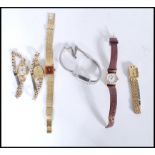 A collection of vintage ladies cocktail watches to include a rolled gold Ingersoll 17 jewels
