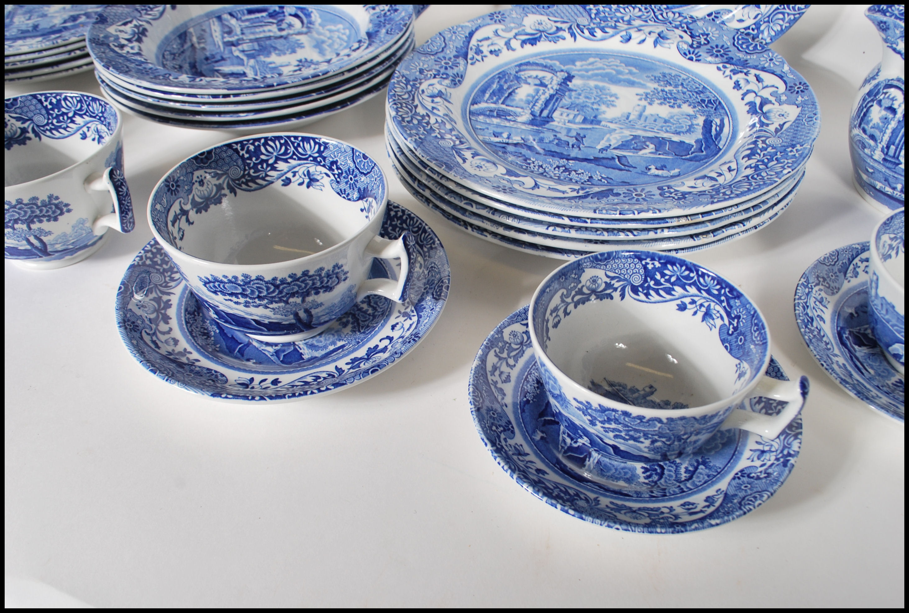 A quantity of 20th Century blue and white printed Spode Italian pattern china wares comprising of - Image 6 of 9