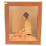 Sir Gerald Kelly- A circa 1960's print of 'The Burmese Princess Saw Hon Nyun', set on a pink