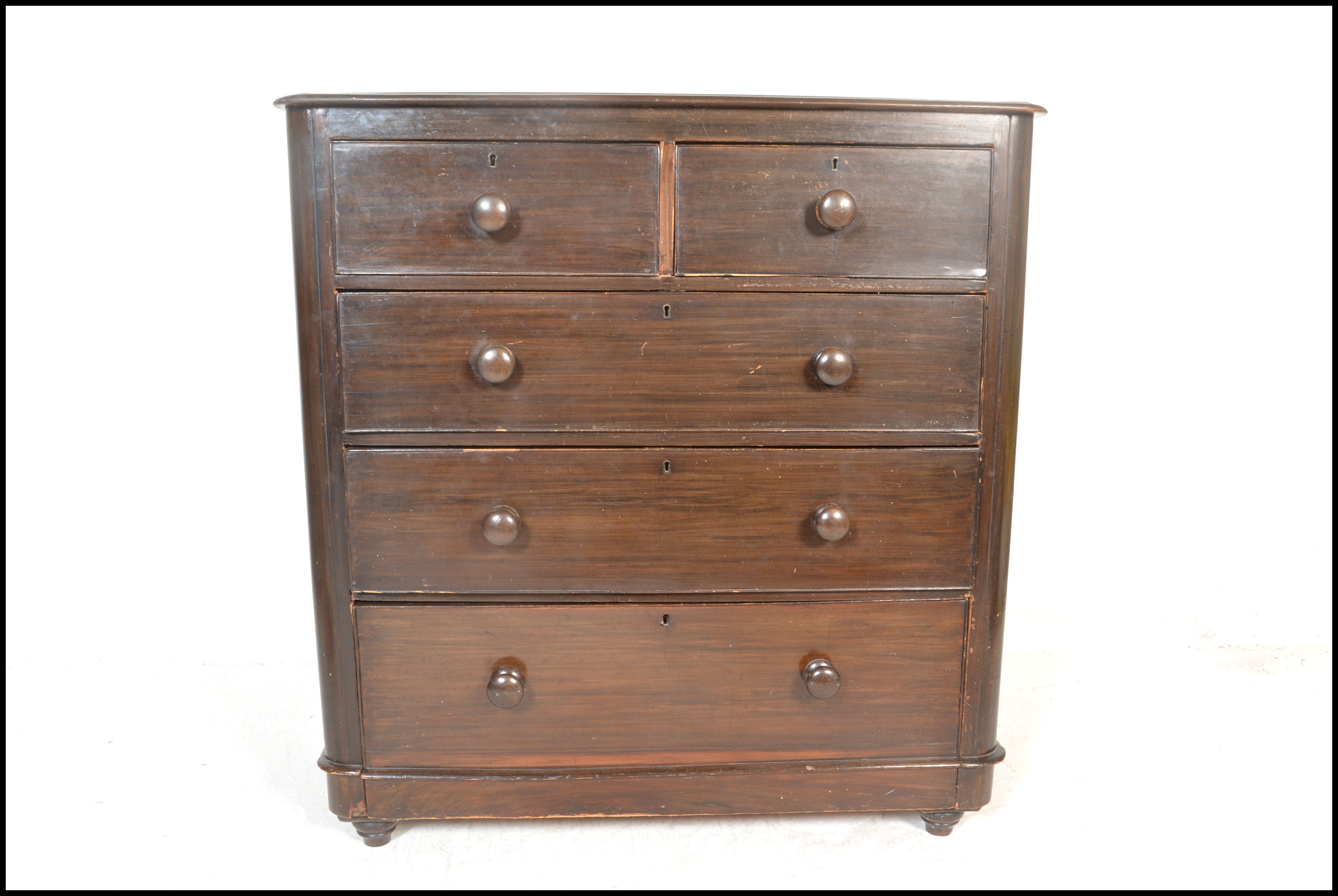 A 19th Century Victorian pine scrumble finish ches - Image 4 of 7