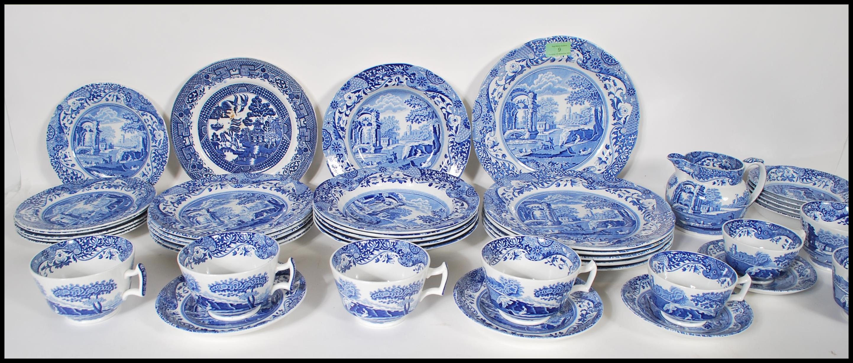 A quantity of 20th Century blue and white printed Spode Italian pattern china wares comprising of - Image 2 of 9