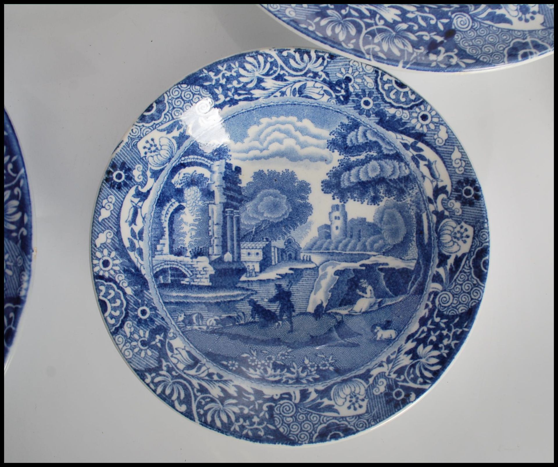 A mid 20th Century Copeland and Spode coffee services in the transfer printed Italian pattern - Bild 6 aus 7