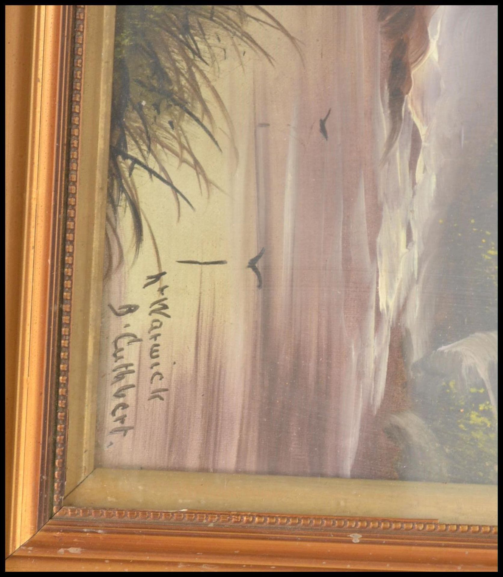 B. Cuthbert - 20th century -  a pair of framed and glazed early 20th century oil paintings, the - Bild 5 aus 6