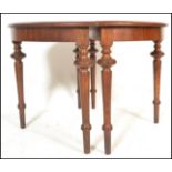 A pair of 19th Century Victorian mahogany dining table D ends originally an extending table, the