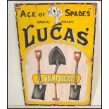 A contemporary artist's impression of a vintage enamel advertising sign for Lucas', the