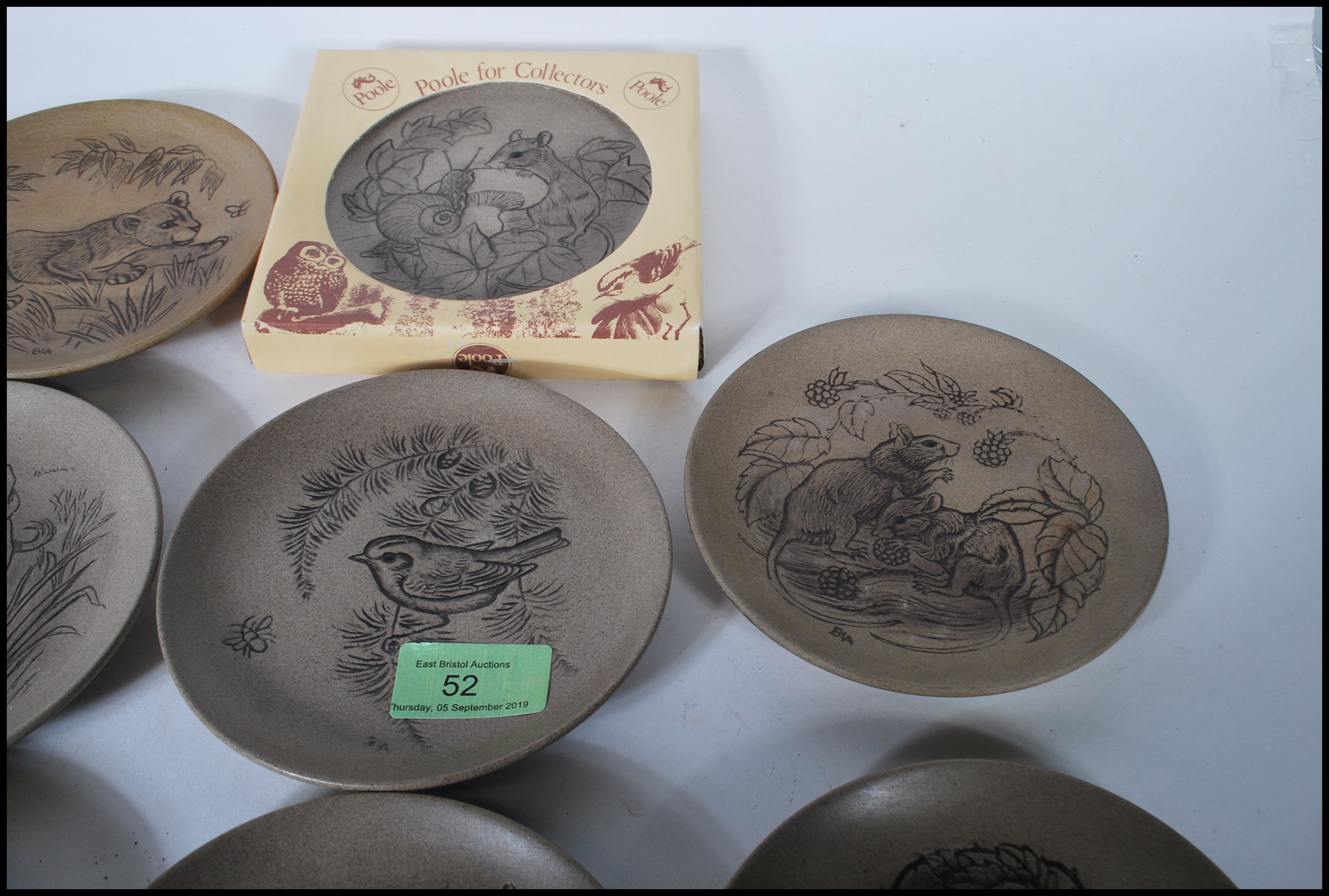 A collection of Poole pottery collectors stoneware animal plaques / small plates by Barbara Linley - Image 8 of 10