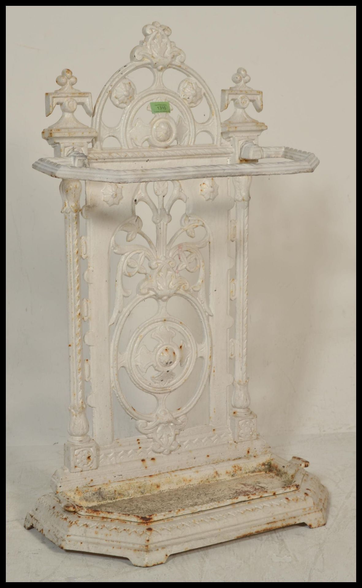 A 19th Century Victorian cast iron stick stand in the manor of Coalbrookdale having floral