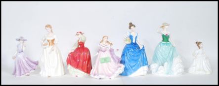 A selection of Royal Doulton porcelain figurines of ladies to include Pretty Ladies 'Buttercup',