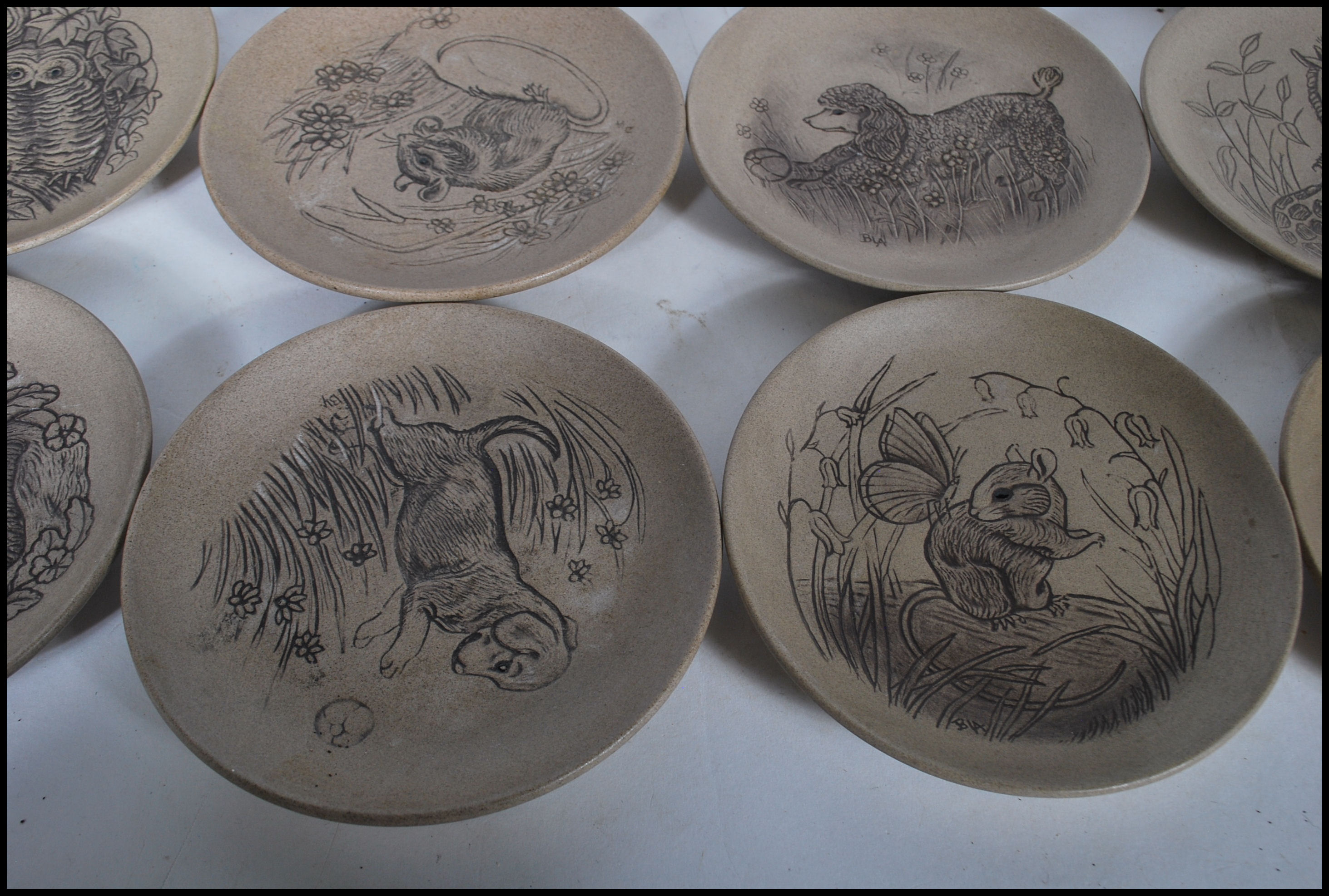 A collection of Poole pottery collectors stoneware animal plaques / small plates by Barbara Linley - Image 5 of 10