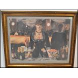 After Edouard Manet - A good 20th Century framed and glazed picture pastel after Manet of his famous