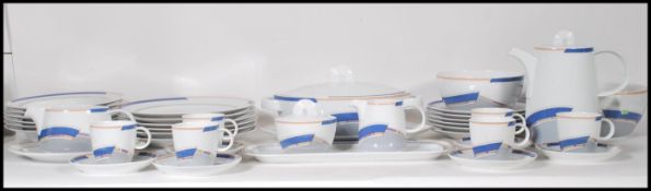 A Art Deco inspired dinner and coffee service by Thomas Germany consisting of coffee pot, saucers,