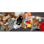 ASSORTED LARGE TY BEANIE BABIES ANIMALS AND BEARS