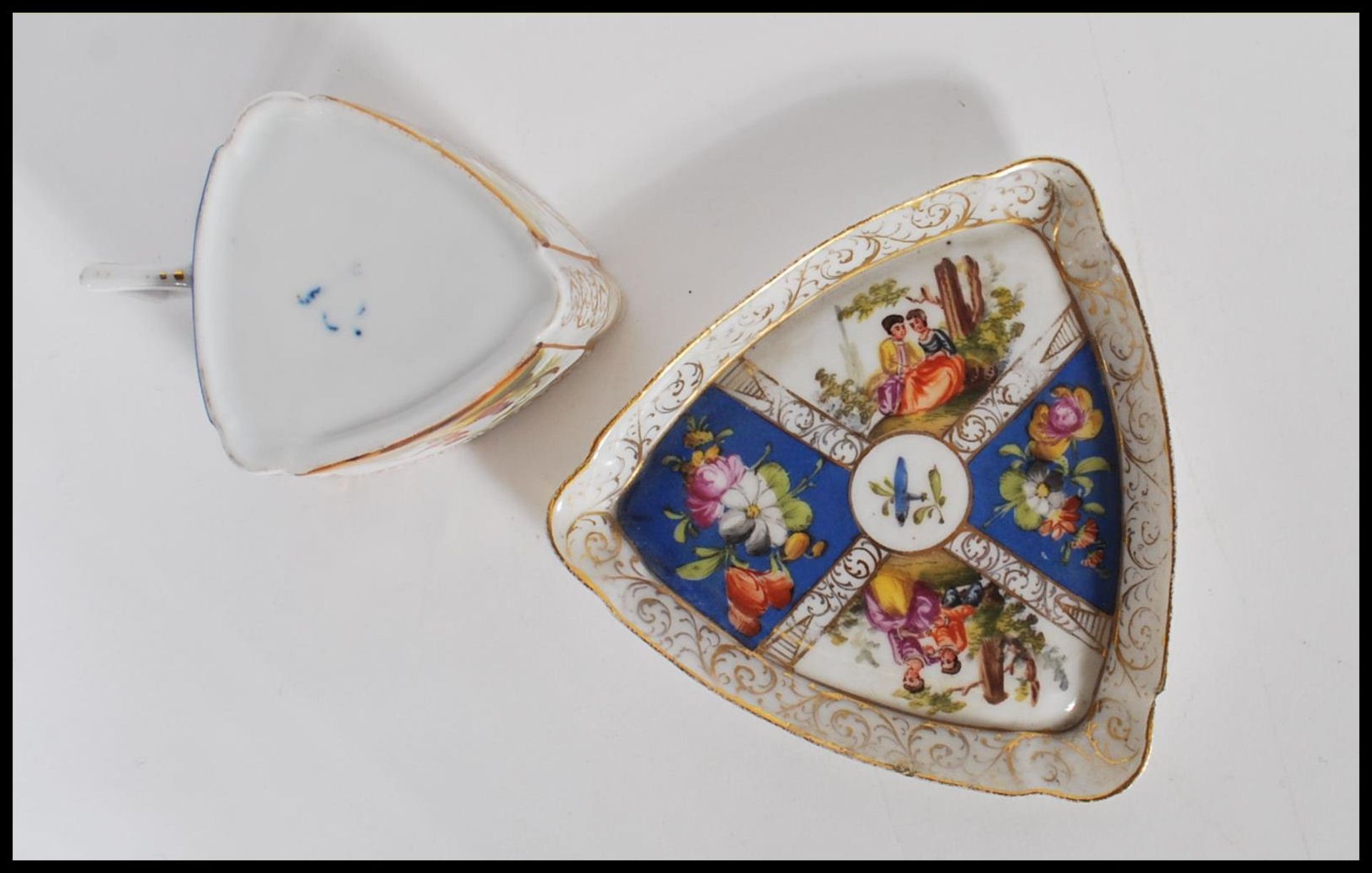 A collection of 19th Century Austrian porcelain bone china cabinet cups and saucers comprising an - Bild 17 aus 19