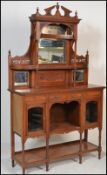 A 19th Century Victorian mahogany mirror back sideboard. The base raised on turned legs with a