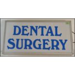 A 20th Century medical external double sided light box advertising sign, notation to both sides in