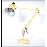 A vintage mid 20th Century retro Herbert Terry Anglepoise table / desk lamp in original yellow