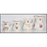 A group of four 19th Century Staffordshire ceramic jugs, possibly mason's in the Hydra shape of