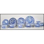A quantity of 20th Century blue and white printed Spode Italian pattern china wares comprising of